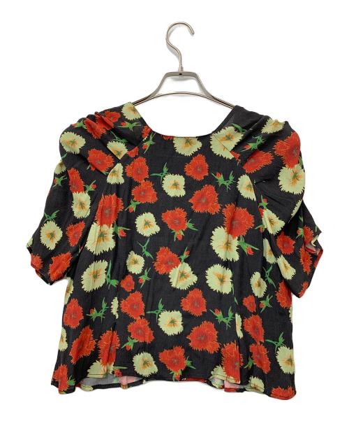 moussy（マウジー）moussy (マウジー) セットアップブラウス ブラック×レッド サイズ:1の古着・服飾アイテム