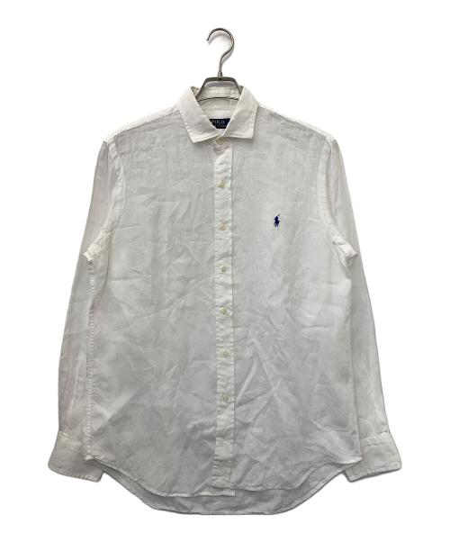 POLO RALPH LAUREN（ポロ・ラルフローレン）POLO RALPH LAUREN (ポロ・ラルフローレン) リネンシャツ ホワイト サイズ:Mの古着・服飾アイテム