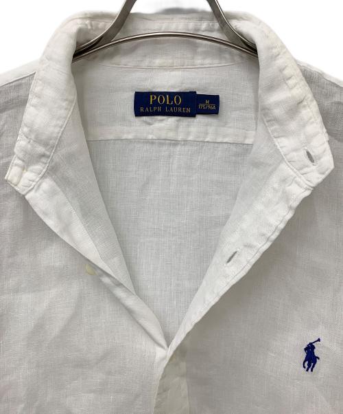 POLO RALPH LAUREN（ポロ・ラルフローレン）POLO RALPH LAUREN (ポロ・ラルフローレン) リネンシャツ ホワイト サイズ:Mの古着・服飾アイテム
