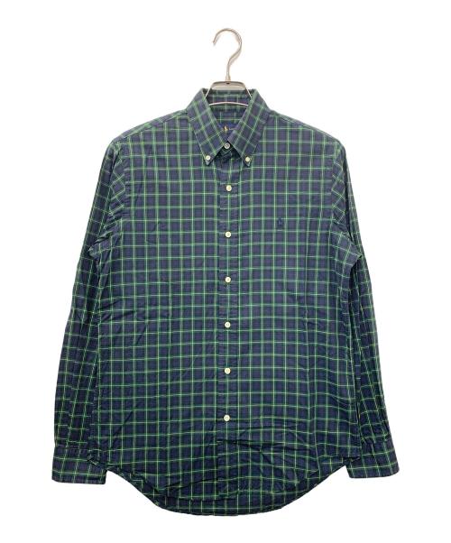 RALPH LAUREN（ラルフローレン）RALPH LAUREN (ラルフローレン) コットンチェックシャツ グリーン×ネイビー サイズ:Sの古着・服飾アイテム
