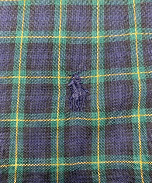 RALPH LAUREN（ラルフローレン）RALPH LAUREN (ラルフローレン) コットンチェックシャツ グリーン×ネイビー サイズ:Sの古着・服飾アイテム