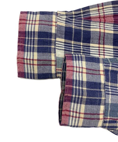 RALPH LAUREN（ラルフローレン）RALPH LAUREN (ラルフローレン) コットンチェックシャツ ブルー×ピンク サイズ:Mの古着・服飾アイテム