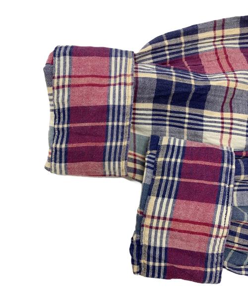 RALPH LAUREN（ラルフローレン）RALPH LAUREN (ラルフローレン) コットンチェックシャツ ブルー×ピンク サイズ:Mの古着・服飾アイテム