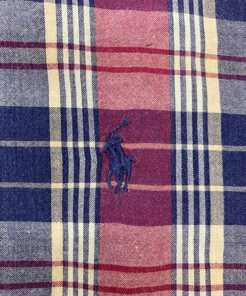 RALPH LAUREN（ラルフローレン）RALPH LAUREN (ラルフローレン) コットンチェックシャツ ブルー×ピンク サイズ:Mの古着・服飾アイテム