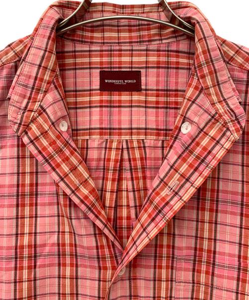 WONDERFUL WORLD（ワンダフルワールド）WONDERFUL WORLD (ワンダフルワールド) チェックシャツ レッド サイズ:-の古着・服飾アイテム