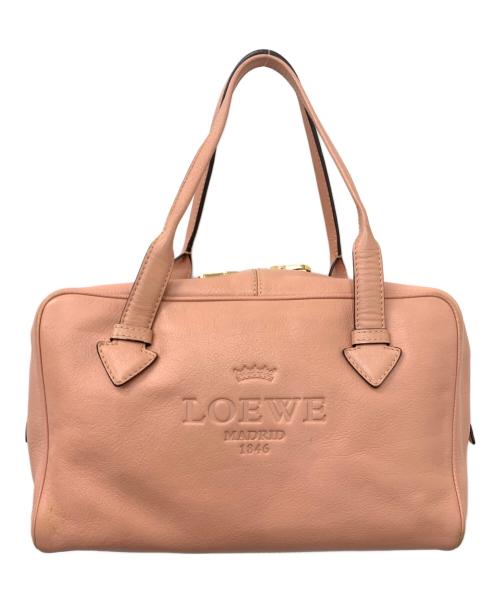 LOEWE（ロエベ）LOEWE (ロエベ) レザーハンドバッグ ピンクの古着・服飾アイテム