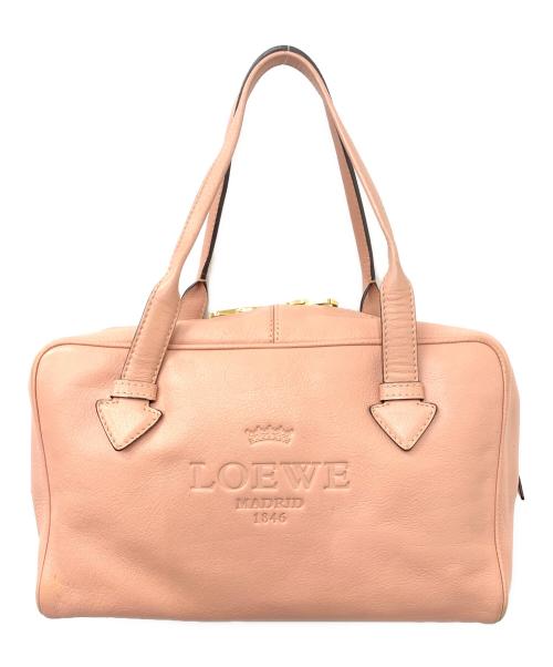 LOEWE（ロエベ）LOEWE (ロエベ) レザーハンドバッグ ピンクの古着・服飾アイテム
