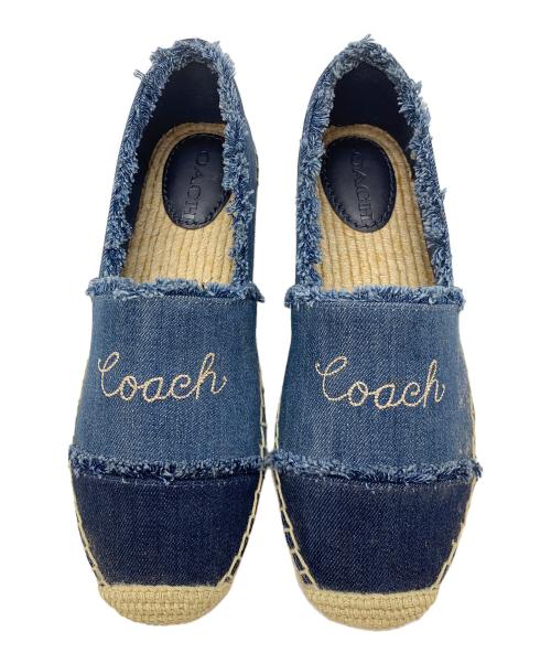 COACH（コーチ）COACH (コーチ) エスパドリーユ ブルー サイズ:24.5の古着・服飾アイテム