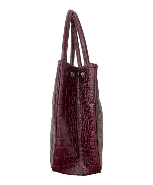 LONGCHAMP（ロンシャン）LONGCHAMP (ロンシャン) 型押しトートバッグ パープルの古着・服飾アイテム