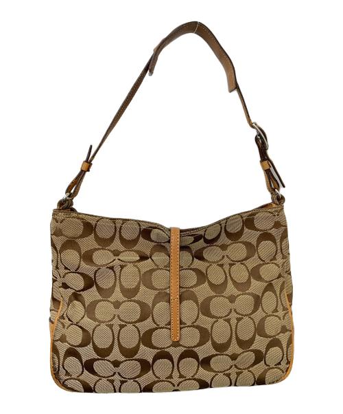 COACH（コーチ）COACH (コーチ) ショルダーバッグ ベージュ×ブラウンの古着・服飾アイテム