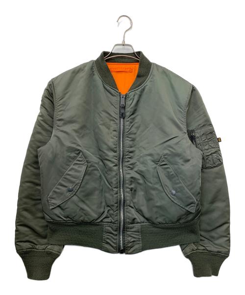 ALPHA（アルファ）ALPHA (アルファ) MA-1ジャケット カーキ サイズ:Lの古着・服飾アイテム