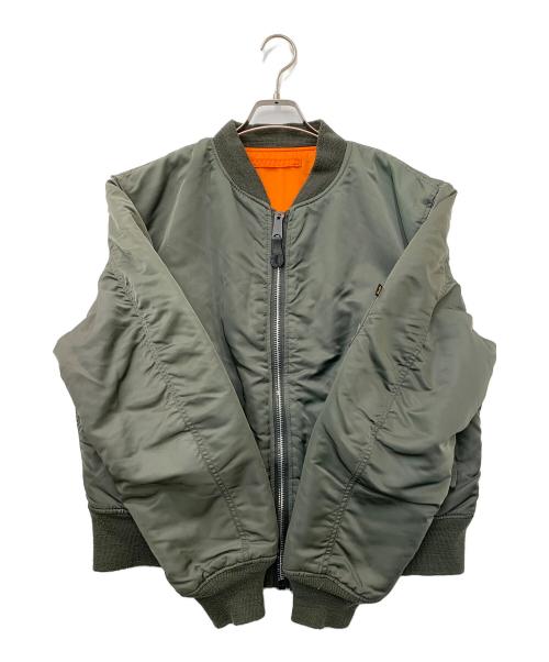 ALPHA（アルファ）ALPHA (アルファ) MA-1ジャケット カーキ サイズ:Lの古着・服飾アイテム