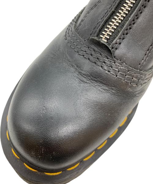Dr.Martens（ドクターマーチン）Dr.Martens (ドクターマーチン) JETTA フロント ジップ ブーツ ブラック サイズ:UK6の古着・服飾アイテム