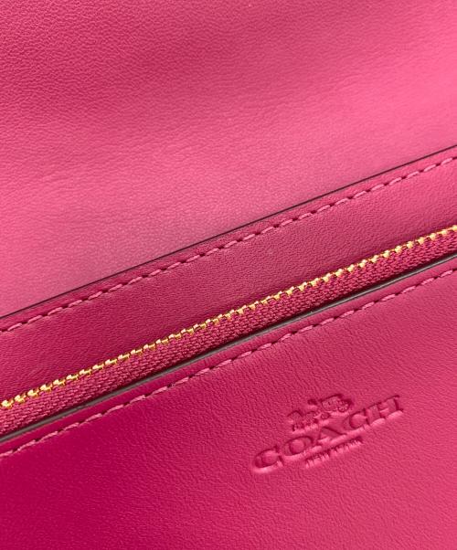 COACH（コーチ）COACH (コーチ) クラッチショルダー ブラウン×ピンクの古着・服飾アイテム