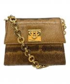 Salvatore Ferragamoサルヴァトーレ フェラガモ）の古着「ガンチーニ ミニチェーンショルダーバッグ」｜ブラウン