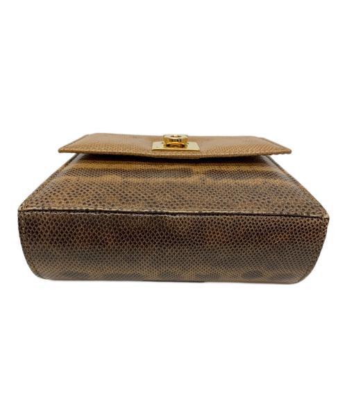 Salvatore Ferragamo（サルヴァトーレ フェラガモ）Salvatore Ferragamo (サルヴァトーレ フェラガモ) ガンチーニ ミニチェーンショルダーバッグ ブラウンの古着・服飾アイテム