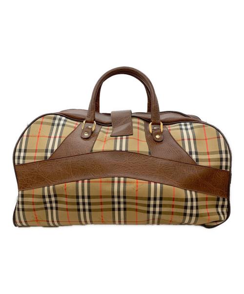 Burberry's（バーバリー）Burberry's (バーバリー) ノバチェックボストンバッグ ブラウンの古着・服飾アイテム