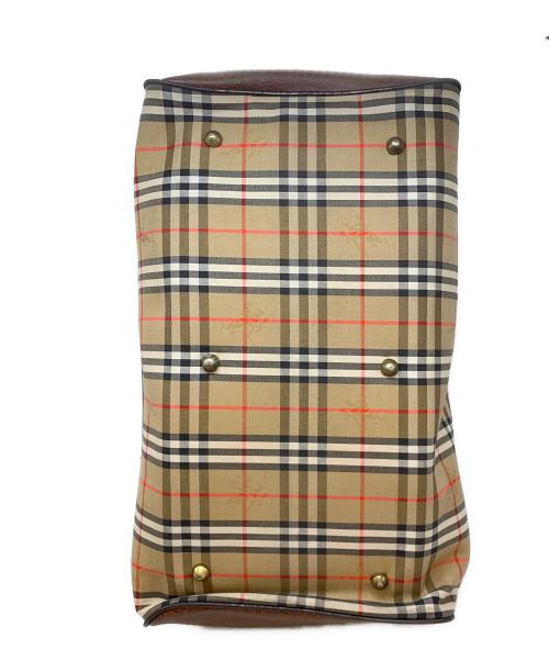 Burberry's（バーバリー）Burberry's (バーバリー) ノバチェックボストンバッグ ブラウンの古着・服飾アイテム