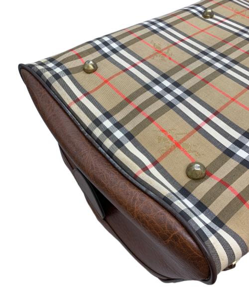 Burberry's（バーバリー）Burberry's (バーバリー) ノバチェックボストンバッグ ブラウンの古着・服飾アイテム