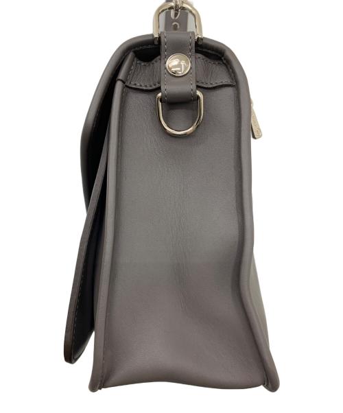 LONGCHAMP（ロンシャン）LONGCHAMP (ロンシャン) レザーショルダーバッグ グレーの古着・服飾アイテム