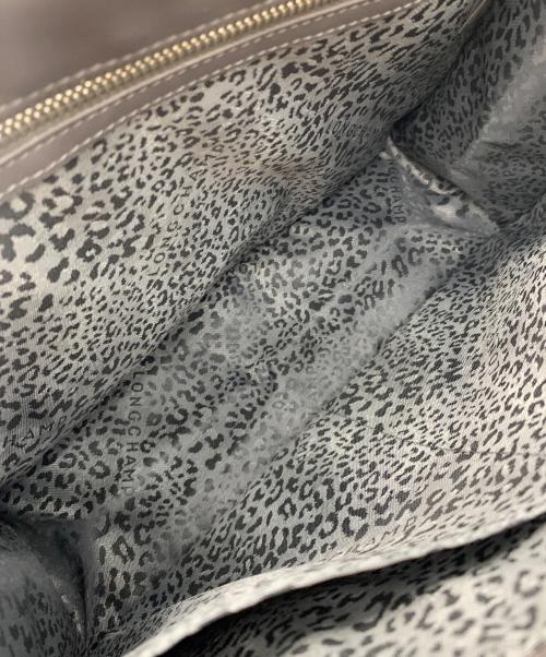 LONGCHAMP（ロンシャン）LONGCHAMP (ロンシャン) レザーショルダーバッグ グレーの古着・服飾アイテム
