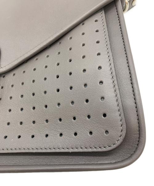 LONGCHAMP（ロンシャン）LONGCHAMP (ロンシャン) レザーショルダーバッグ グレーの古着・服飾アイテム