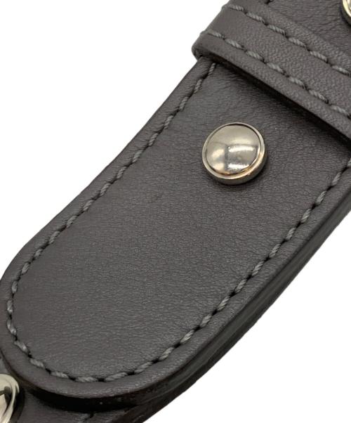 LONGCHAMP（ロンシャン）LONGCHAMP (ロンシャン) レザーショルダーバッグ グレーの古着・服飾アイテム