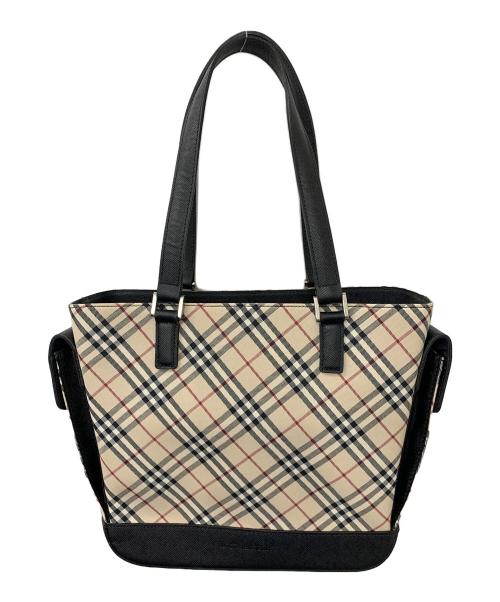 BURBERRY（バーバリー）BURBERRY (バーバリー) ノバチェックトートバッグ ベージュ×ブラックの古着・服飾アイテム