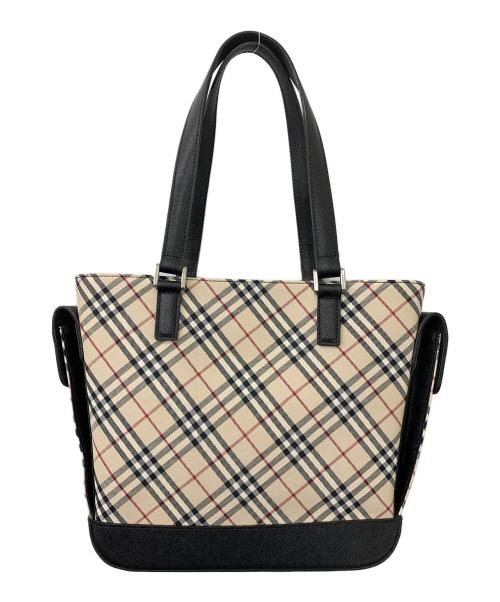 BURBERRY（バーバリー）BURBERRY (バーバリー) ノバチェックトートバッグ ベージュ×ブラックの古着・服飾アイテム