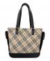 BURBERRY (バーバリー) ノバチェックトートバッグ ベージュ×ブラック：22000円