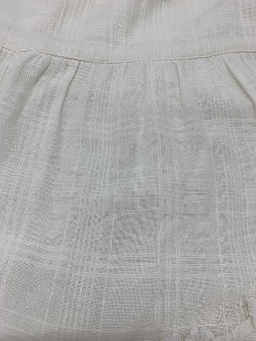 freada（フリーダ）freada (フリーダ) インドチェッククレープキャミワンピース ホワイト サイズ:Fの古着・服飾アイテム