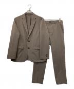 green label relaxingグリーンレーベルリラクシング）の古着「JUST fit ドライPEスリムセットアップ ジャケット＆パンツ」｜ベージュ
