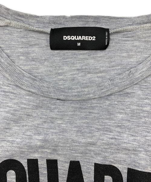 DSQUARED2（ディースクエアード）DSQUARED2 (ディースクエアード) 半袖カットソー グレー サイズ:Mの古着・服飾アイテム