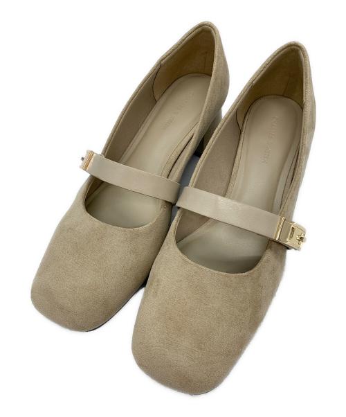 CHARLES & KEITH（チャールズアンドキース）CHARLES & KEITH (チャールズアンドキース) メタリックバックルメリージェーンパンプス ベージュ サイズ:39の古着・服飾アイテム