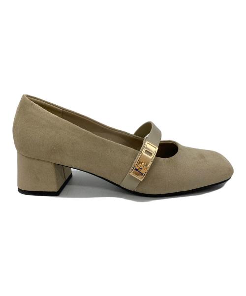 CHARLES & KEITH（チャールズアンドキース）CHARLES & KEITH (チャールズアンドキース) メタリックバックルメリージェーンパンプス ベージュ サイズ:39の古着・服飾アイテム
