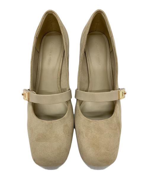 CHARLES & KEITH（チャールズアンドキース）CHARLES & KEITH (チャールズアンドキース) メタリックバックルメリージェーンパンプス ベージュ サイズ:39の古着・服飾アイテム
