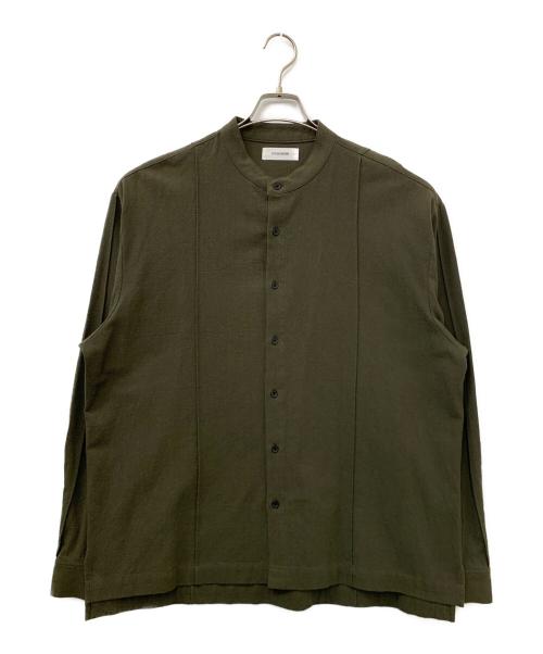 STYLE MIXER（スタイルミキサー）STYLE MIXER (スタイルミキサー) バンドカラーシームデザインシャツ カーキ サイズ:Mの古着・服飾アイテム