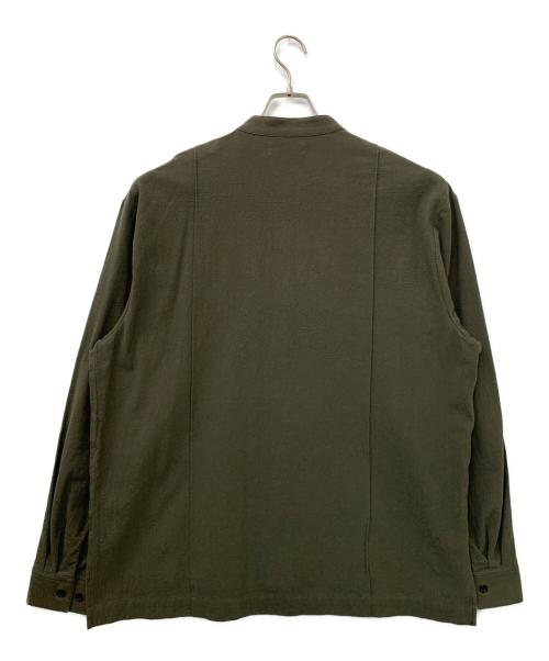 STYLE MIXER（スタイルミキサー）STYLE MIXER (スタイルミキサー) バンドカラーシームデザインシャツ カーキ サイズ:Mの古着・服飾アイテム