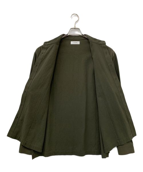 STYLE MIXER（スタイルミキサー）STYLE MIXER (スタイルミキサー) バンドカラーシームデザインシャツ カーキ サイズ:Mの古着・服飾アイテム