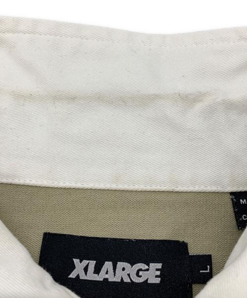 X-LARGE（エクストララージ）X-LARGE (エクストララージ) ラガーシャツ ベージュ サイズ:Lの古着・服飾アイテム