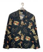 Schottショット）の古着「HAWAIIAN LS SHIRT TATTOO」｜ブラック