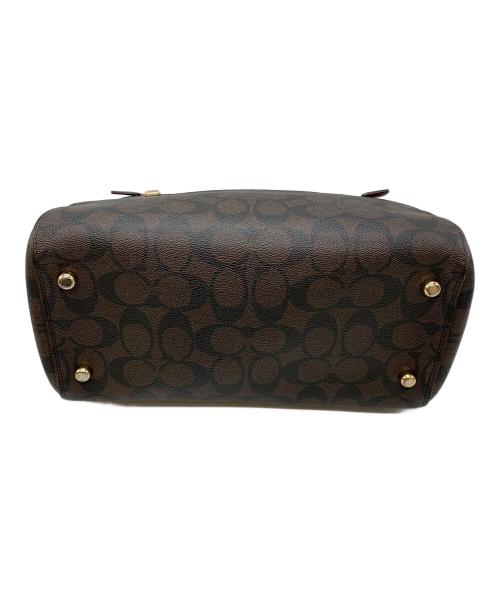 COACH（コーチ）COACH (コーチ) ミニボストンバッグ ブラウン×レッドの古着・服飾アイテム