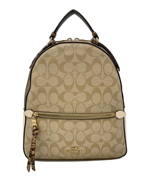 COACH（コーチ）COACH (コーチ) リュック ベージュ×ホワイトの古着・服飾アイテム