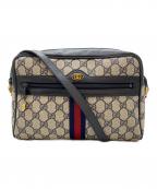 GUCCIグッチ）の古着「ショルダーバッグ」｜ベージュ×ネイビー