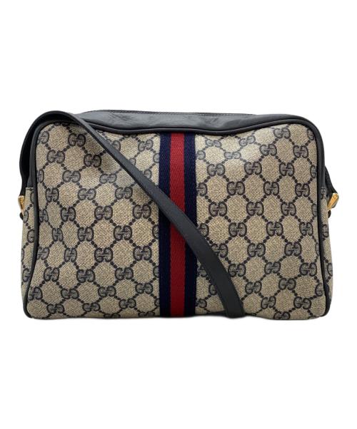 GUCCI（グッチ）GUCCI (グッチ) ショルダーバッグ ベージュ×ネイビーの古着・服飾アイテム