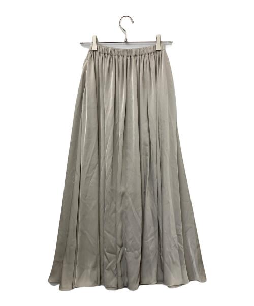 Plage（プラージュ）Plage (プラージュ) dull satin gather スカート グレー サイズ:36の古着・服飾アイテム