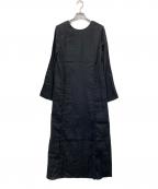 Loungedressラウンジドレス）の古着「長袖ワンピース」｜ブラック