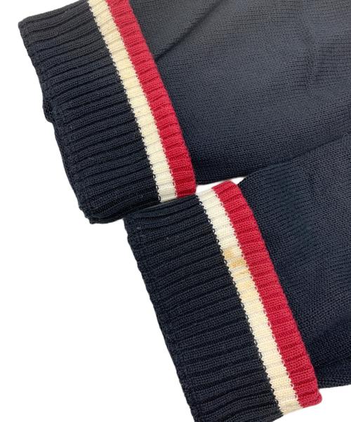 BURBERRY BLACK LABEL（バーバリーブラックレーベル）BURBERRY BLACK LABEL (バーバリーブラックレーベル) ニットジャケット ブラック×レッド サイズ:3の古着・服飾アイテム