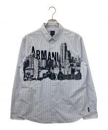 ARMANI EXCHANGE（アルマーニ エクスチェンジ）の古着「長袖シャツ」｜ブルー