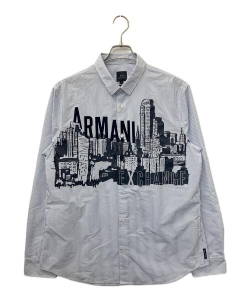 ARMANI EXCHANGE（アルマーニ エクスチェンジ）ARMANI EXCHANGE (アルマーニ エクスチェンジ) 長袖シャツ ブルー サイズ:Lの古着・服飾アイテム